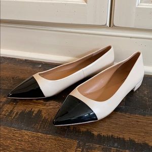 J. Crew Captoe Pointy Toe Marina Flats AK109